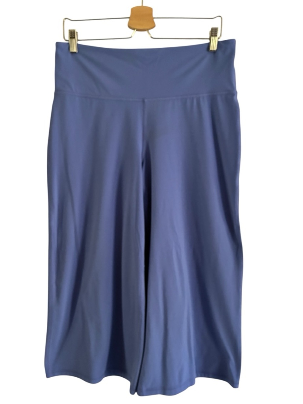 Athleta Elation Wide Crop Pants Blue High Rise Flare Yoga 1X - Picture 2 of 9